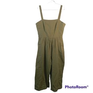 Kate Quinn Brown Tie Back Organic Cotton Jumpsuit Size L